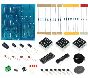 DIY KIT AT89C2051 Đồng Hồ Điện Tử Ống Kỹ Thuật Số LED Hiển Thị